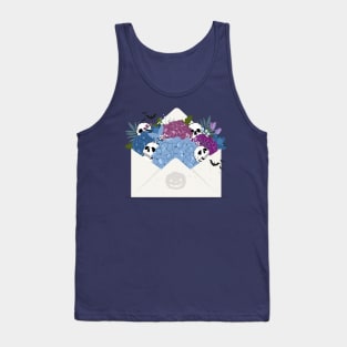 Step into a bewitching world of floral wonders this Halloween season! Tank Top